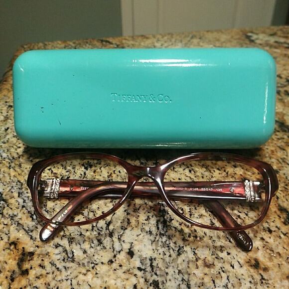 TIFFANY & CO TF2082-B 8146 53-17-135 Brown Havana Eyeglasses Frames Italy - Picture 1 of 11
